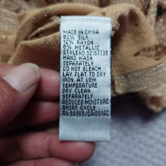 Vintage* Nygard Collection Metallic Animal Print Pullover. Size Large (14-16) - Picture 4 of 5